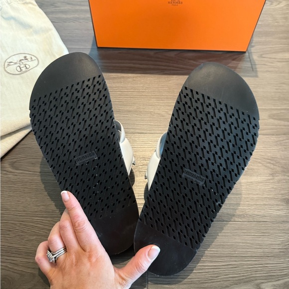Hermès Extra Sandal Agneau Nappa Blanc 40 as new - Picture 13 of 16